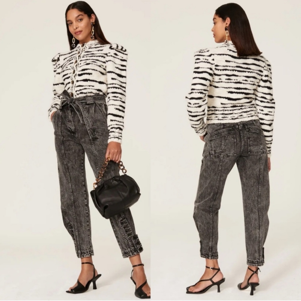 Ulla Johnson Skye Zebra Wool Cardigan. Tag says medium, BUT FITS LIKE AN XXS.